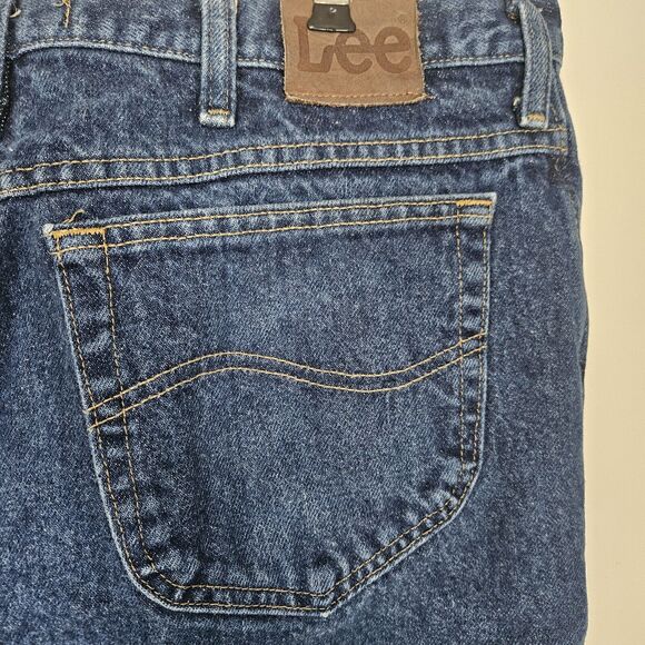 Lee Vintage Mens Regular Fit Dark Wash 40x29 Y2K 90s Grunge Retro Cowboy Western - Picture 3 of 10